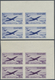 ** Libanon: 1950, Conference Of Leban. Migrants Complete Set Of Six In IMPERFORATE Blocks Of Four From - Lebanon