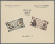 (*) Libanon: 1960, Visit King Of Morocco Two S/S On Different Colored Cards, One Showing Variety Misplac - Lebanon