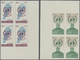 ** Libanon: 1961, 15 Years Of United Nations Complete Set In IMPERFORATE Blocks Of Four From Different - Libanon