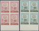 ** Libanon: 1962, Arab League 30pia. And 50pia. In IMPERFORATE Blocks Of Four From Lower Margin, Mint N - Lebanon