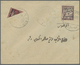 Br Libanon - Portomarken: 1925, 3pi. On 50c. Lilac-brown Oblit. "SAIDA 25.4.25" On Cover With Bisected - Lebanon