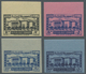 ** Libanon - Portomarken: 1945, National Museum, Complete Top Marginal IMPERFORATE Set, Unmounted Mint. - Libanon