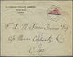 Br Macau: 1911, 2 Avos On 4 Avos Rose/black, Diagonally Bisected Stamp, Single Franking On Cover (fault - Other & Unclassified