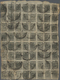 O Nepal: 1899/1917, ½a Black Siva’s Bow And Khukris, Scott #10, Two Complete Sheets Used With Telegrap - Nepal