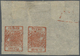 (*) Nepal: 1917, Bow And Khukris ½a Vermilion Tete-beche Pair, Unused (without Gum As Issued), With Full - Népal