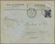 Br Palästina: 1919. Envelope (faults/stains) To France Written From Tarous Bearing Palestine SG 10, 1p - Palestina