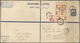 GA Palästina: 1930. Large Size Registered Postal Stationery Envelope (vertical Fold) 13m Indigo Upgrade - Palestine