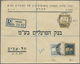 Delcampe - Br/GA Palästina: 1943/47, Three Covers Used Registered From Hadera With Stationery Cut-outs, Also IRC Repl - Palestina