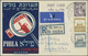 Delcampe - GA Palästina: 1945, Tel Aviv Philatellic Exhibiton Stationery Cards Used (6): Air Mail Registered To Lo - Palestina