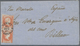 Br Philippinen: 1861: 5 Cu Vermillion, Vertical Pair, Touched On Three Sides, Tied By Cds "MANILA 25. O - Filippijnen