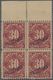 /* Philippinen - Portomarken: 1899-1901 Postage Due 30c Deep Claret Top Marginal Block Of Four, Mint Wi - Filippijnen