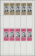 Delcampe - ** Ras Al Khaima: 1966, American Astronauts, Perforated Issue, Four Complete Se-tenant Gutter Sheets (c - Ras Al-Khaima