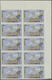 Delcampe - ** Ras Al Khaima: 1966, ITU Revaluation Overprints, Imperforate Issue, Complete Set Of Six Values As Ma - Ras Al-Khaima