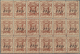 ** Saudi-Arabien - Hedschas: 1923, 1/4 Pia. On 1/8 Pia. Orange Brown With Black Overprint, Part Sheet O - Saudi Arabia