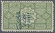 * Saudi-Arabien - Hedschas: 1925, "Al Hukumat", Blue Overprint On ¼pi. Green, Zig-zag Rouletted 13, Fr - Saoedi-Arabië