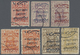 * Saudi-Arabien - Hedschas: 1925, Overprinted Issue Seven Values Showing Variety Inverted Overprint, A - Saoedi-Arabië