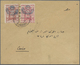 Br Saudi-Arabien - Nedschd: 1925, 3 Pia. Brown And 5 Pia. Red, Both Blue Nejd Overprinted On Cover Tied - Saoedi-Arabië