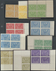 ** Saudi-Arabien: 1934-57, Tughra Of King Abdul Complete Set Of 14 Values In Blocks Of Four With Margin - Saoedi-Arabië