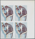 ** Schardscha / Sharjah: 1972, Monkey 75dh. 'mandrill' Imperf. Block Of Four From Upper Right Corner Wi - Sharjah