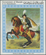 ** Schardscha / Sharjah: 1972, Horsemen, 5r. Souvenir Sheet (Delacroix Painting), Four Copies With Gold - Sharjah