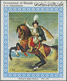 Delcampe - ** Schardscha / Sharjah: 1972, Horsemen, 5r. Souvenir Sheet (Delacroix Painting), Four Copies With Gold - Sharjah