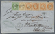 Brfst Syrien: France: 1862, Empire Lauré 40 C. Orange, Two Horizontal Pairs And 5 C. Green And Ceres 15 C. - Syrië