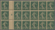 ** Syrien: 1920, O.M.F. 1pi. On 5c. Green, Gutter Block Of 18 With Inverted Overprint (one Stamp Pin Ho - Syrië