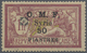 * Syrien: 1920, Fleurons D'Alep, 50pi. On 1fr. Red/green "Merson", Black Surcharge, Fresh Colour, Well - Syria