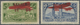 ** Syrien: 1929, Airmails, Two Stamps With Double Overprint: 0.50pi. Green (slight Corner Crease) Signe - Syrië