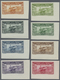 ** Syrien: 1937. Complete Airmail Set "Paris International Exposition" (8 Values) In IMPERFORATE Corner - Syrië