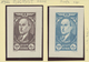 (*) Syrien: 1944, President Schukri El-Kuwatli 500p. Brown And 500p. Blue Imperforate PROOFs On Card, Si - Syria