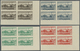 Delcampe - ** Syrien: 1952, Definitives "Buildings", Complete Set Of 13 Values, IMPERFORATE Marginal Blocks Of Fou - Syria