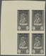 ** Syrien: 1955, Mother's Day, Complete Set As IMPERFORATE Marginal Blocks Of Four From The Upper Left - Syria