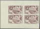 Delcampe - ** Syrien: 1955, 10th Anniversary Of U.N., IMPERFORATE COLOUR PROOFS, Complete Set Each As Marginal Blo - Syrië