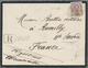 Br Thailand: 1900 Registered Mourning Cover From Bangkok To Rumilly, France Franked By 1887 24c. Lilac - Thailand