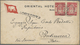 Delcampe - Br/ Thailand: 1908, Group Of Three Covers/card: 5a. Red And 4 On 5a. Red On Paquebot Cover To Italy Obli - Thailand