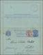 GA Thailand - Ganzsachen: 1901. Postal Stationery Letter Card (few Spots) 4a Blue Upgraded With SG 17, - Thailand