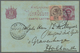 GA Thailand - Ganzsachen: 1903. Postal Stationery Letter Card 2a Carmine Upgraded With SG 77, 12a Brown - Thailand