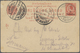 GA Thailand - Ganzsachen: 1911. Postal Stationery Card 6 Satang On 4a Red Cancelled By Bilingual Kanbur - Thailand