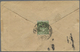 Br Tibet: 1912, 1/6 T. Dull Emerald Tied "LHASSA P.O." (32 Mm, Wang Type V) To Reverse Of Inland Cover. - Andere-Azië