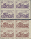 (*)/ Vietnam-Nord (1945-1975): 1956, Opening Of The Line Hanoi-Muc Nam Quan Unused Margin Blocks Of Four - Vietnam