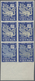 ** Vietnam-Süd - Portomarken: 1952, 1 P., An Imperforated Bottom Margin Block-6 With Bottom Pair Normal - Vietnam