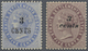 * Malaiische Staaten - Straits Settlements: 1885-86 3c. On 5c. Blue As Well As 3c. On 5c. Purple-brown - Straits Settlements