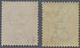 O Malaiische Staaten - Straits Settlements: 1885-86 3c. On 5c. Blue As Well As 3c. On 5c. Purple-brown - Straits Settlements