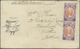 Br Malaiische Staaten - Kelantan: 1941, 2 X 25 C Vermilion/violet Sultan Ismail, Multiple Franking On A - Kelantan