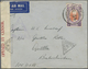 Br Malaiische Staaten - Kelantan: 1941, 25 C Vermilion/violet Sultan Ismail, Single Franking On Airmail - Kelantan