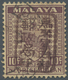 O Malaiische Staaten - Negri Sembilan: Japanese Occupation, General Issues, 1942, NS 10 C. Dull Brown - Negri Sembilan