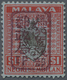 * Malaiische Staaten - Negri Sembilan: General Issues, 1942, Small Seal In Brown On Negri Sembilan $1, - Negri Sembilan