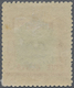 * Brunei: 1906, Labuan Stamp 5c. On 16c. Green And Brown With Red Opt. 'BRUNEI' With Variety 'line Thr - Brunei (1984-...)