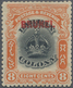 * Brunei: 1906, Labuan Stamp 8c. Black And Vermilion With Red Opt. 'BRUNEI' With Variety 'line Through - Brunei (1984-...)